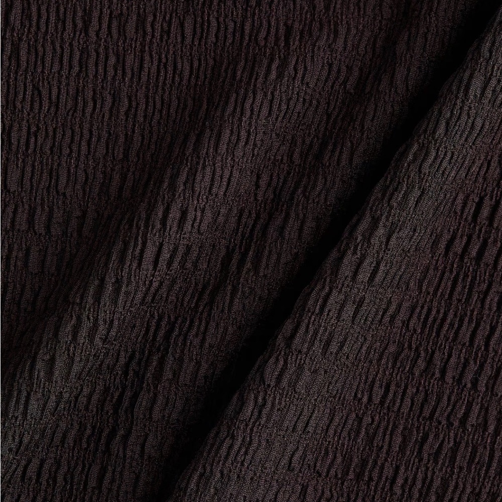 Textured Black Flare Pants